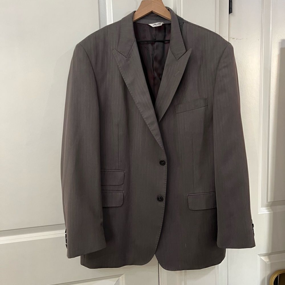 Valentino suit jacket mens grey and red size medium/large fancy red interiorior
